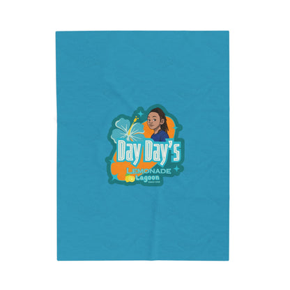 Day Day’s Lemonade Lagoon Logo Plush Throw