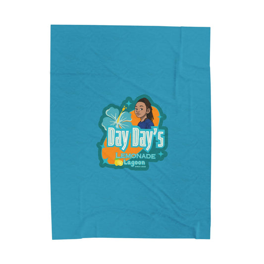 Day Day’s Lemonade Lagoon Logo Plush Throw
